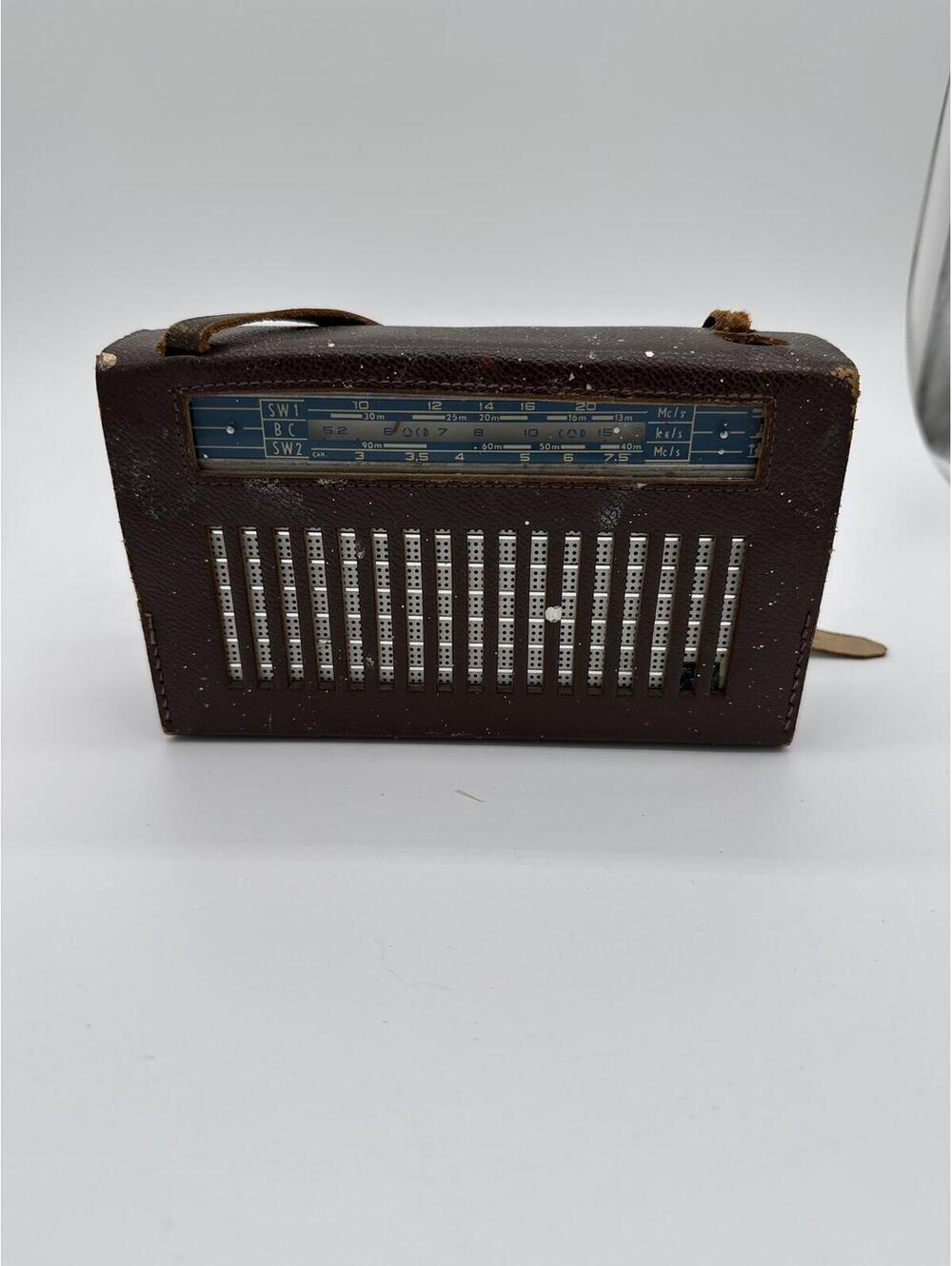 Vintage Philips L1X15T Transistor Radio - 1960s Portable 3-Band SW/BC - Leather